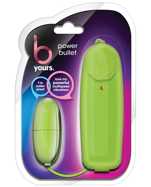 B Yours Power Bullet Lime Vibrator Waterproof Adjustable Vibrations for Versatile Clitoral Stimulation