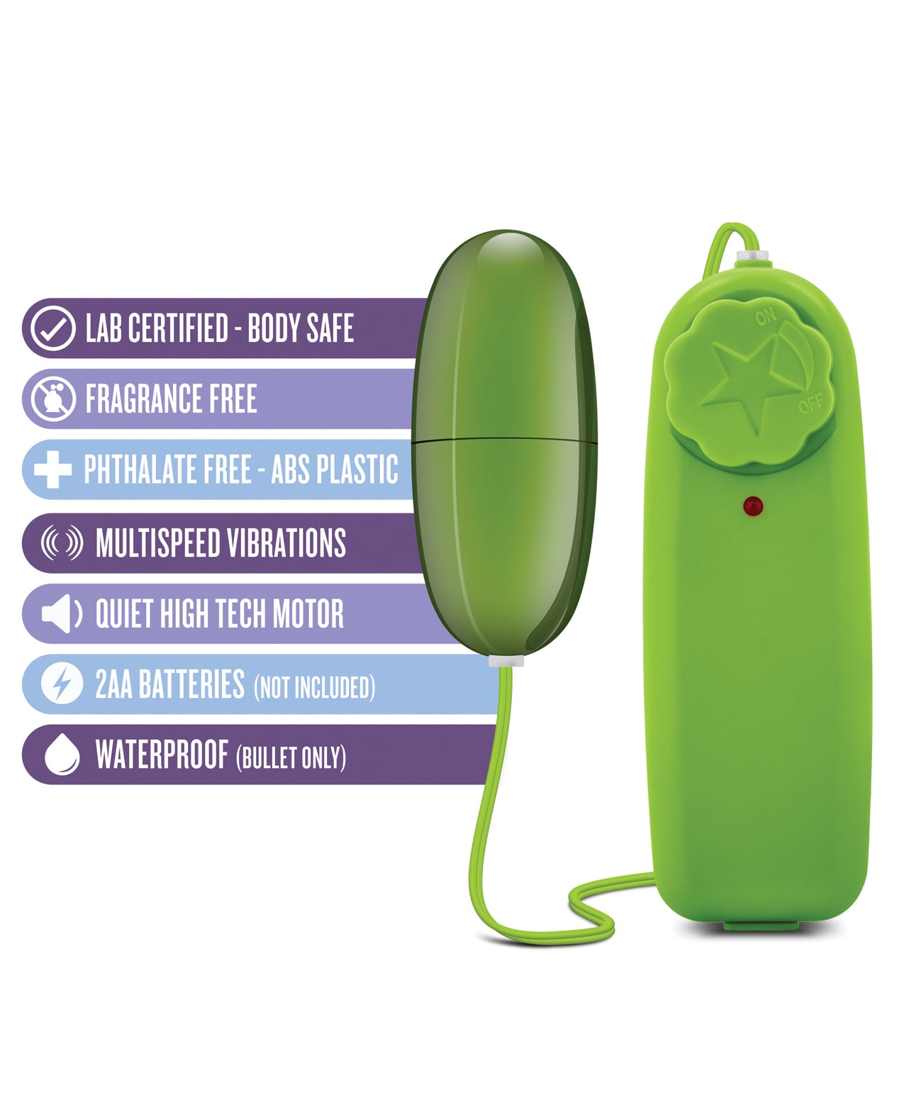 Blush B Yours Lime Power Bullet Stimulator with Adjustable Vibrations