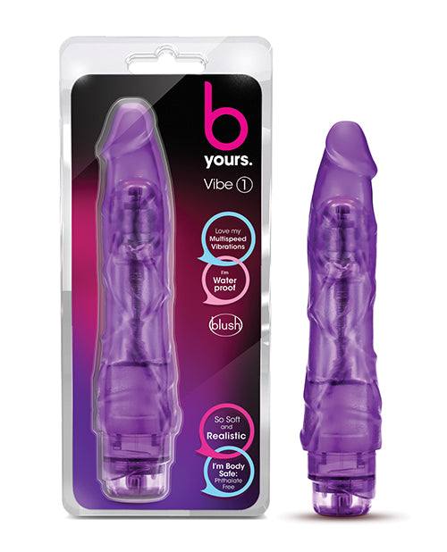 B Yours Vibrator Realistic 9-Inch Multi-Speed Waterproof Vibe with Veined Shaft for Beginner-Friendly Pleasure