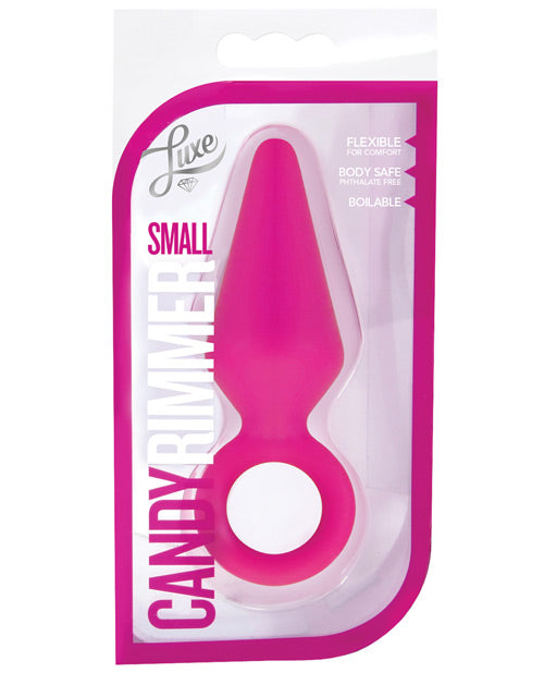 Luxe Anal Plug Small fuchsia silicone with tapered tip and ring base for safe comfortable anal play