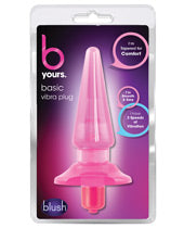 B Yours Vibrating Anal Plug Pink 3 Speeds Tapered Waterproof Design for Comfortable Beginner Anal Play