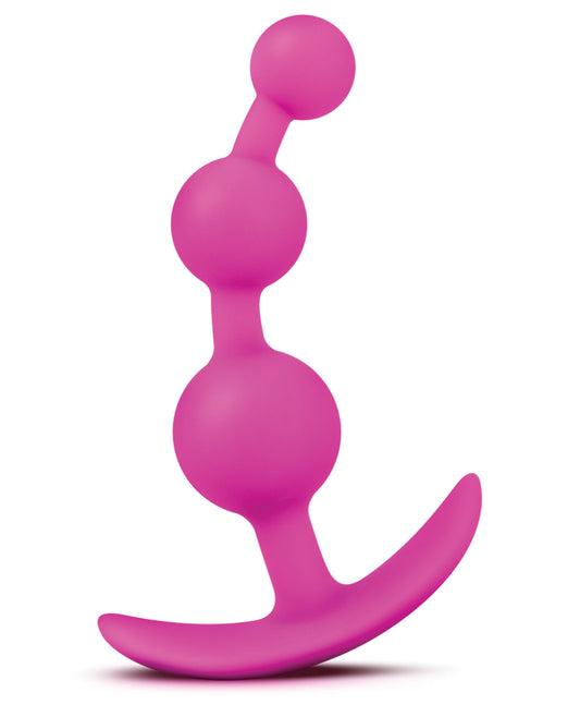 Luxe Be Me 3 Silicone Anal Plug with Flexible EZ Handle – Fuchsia