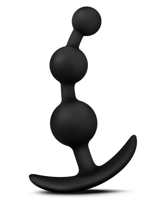 Luxe Be Me 3 Black Silicone Anal Plug with EZ Handle