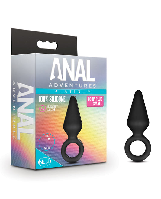 Anal Adventures Anal Plug Ultrasilk Silicone Tapered Tip Loop Base for Comfortable and Safe Anal Play