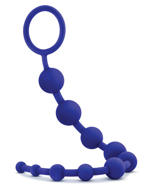 Luxe Silicone 10-Bead Anal Toy with Smooth Satin Finish