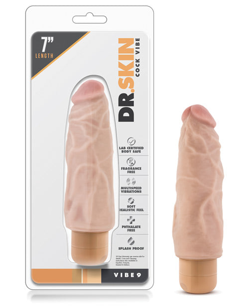 Dr. Skin Vibrator Extra Thick Realistic Veiny Shaft Adjustable Vibration for Lifelike Experience