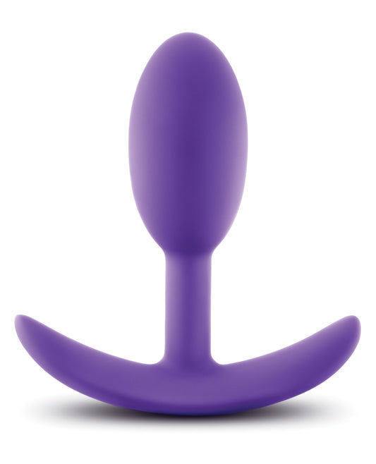 Luxe Wearable Vibra Slim Plug Small - Purple Slim Anal Plug with Silent Motion Vibration