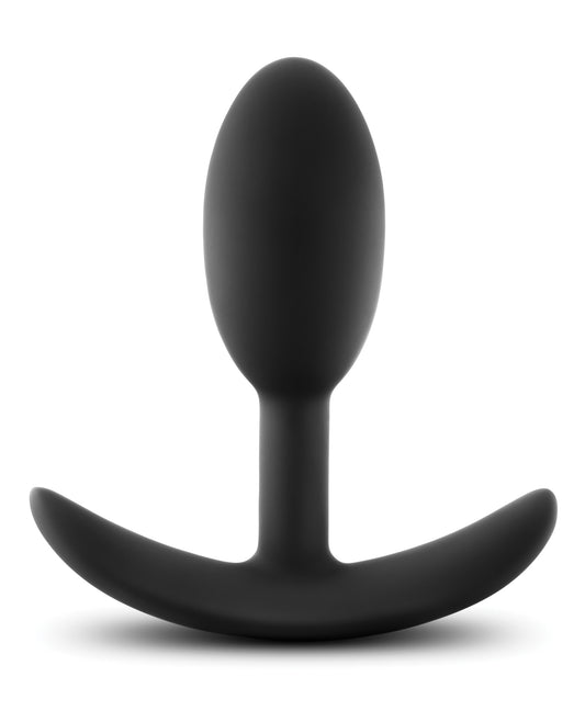 Luxe Wearable Vibra Slim Plug Small – Black Silicone Anal Plug with Vibra Movement