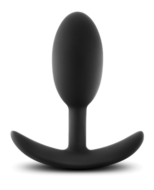 Luxe Wearable Vibra Slim Plug Medium – Black Silicone Anal Plug with Vibrating Core