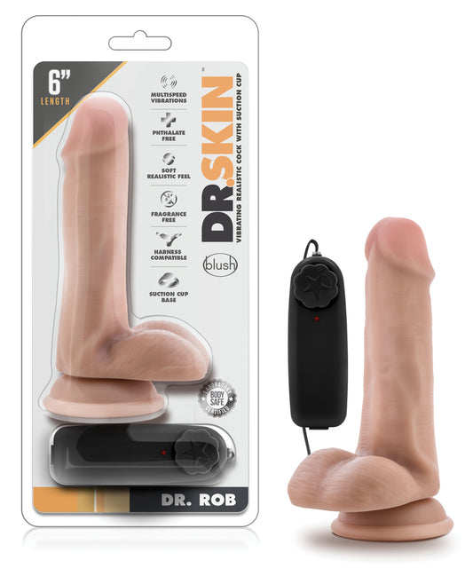 Dr. Skin Dildo Vibrating Realistic Texture Suction Cup Base for Hands-Free Versatile Pleasure