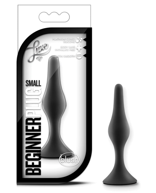 Luxe Small Silicone Butt Plug tapered tip tight neck for comfortable beginner anal play