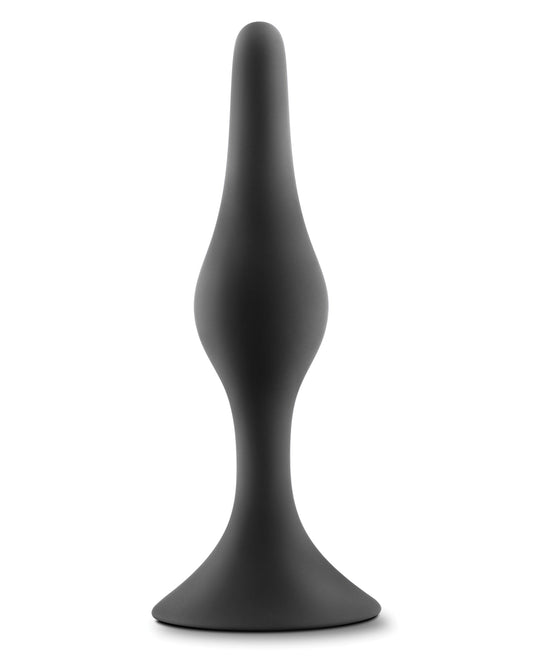 Blush Luxe Small Beginner Butt Plug – Soft Silicone, Beginner-Friendly (Black)