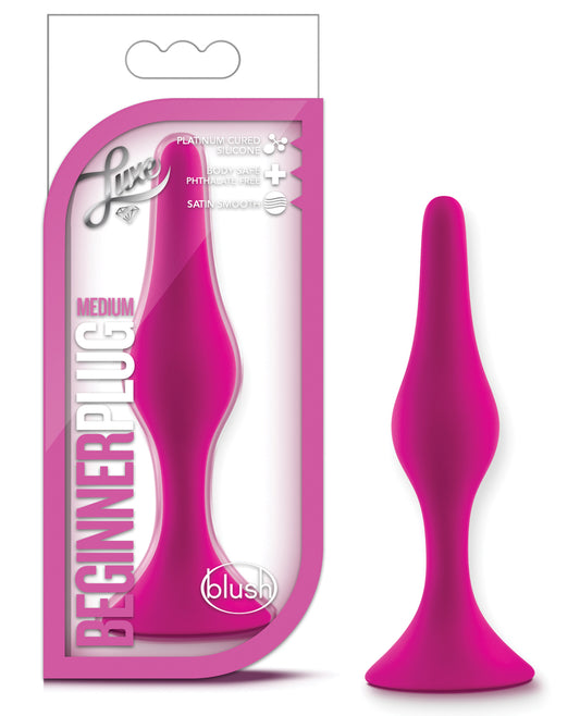 Luxe Anal Products Silicone Medium Butt Plug Tapered Tip for Comfortable Anal Play