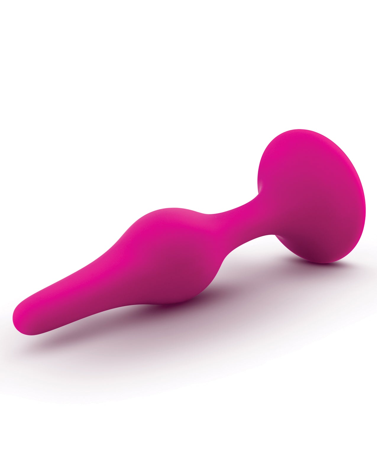 Medium Platinum Silicone Butt Plug with Tapered Tip