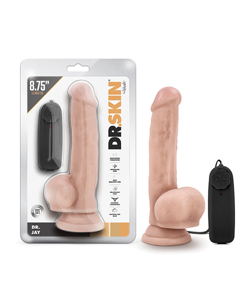 Dr. Skin Vibrating Dong Realistic Multi-Speed Suction Cup Base for Versatile Hands-Free Play