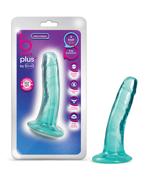 B Yours Plus Dildo Realistic Curved Design Transparent Suction Cup for G-spot and P-spot Stimulation