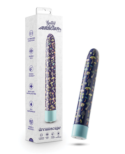 Limited Addiction Vibrator Slimline Rechargeable Psychedelic Design Waterproof for G-Spot Stimulation