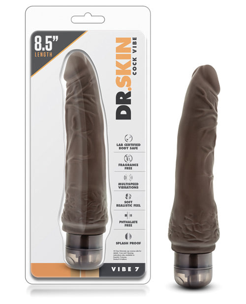 Dr. Skin Vibrator Realistic Veined Shaft Adjustable Vibration for Intimate Stimulation