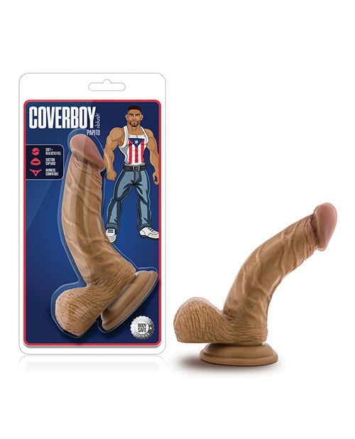 Coverboy Dildo Realistic Curved Shaft Suction Cup for G-Spot or P-Spot Stimulation