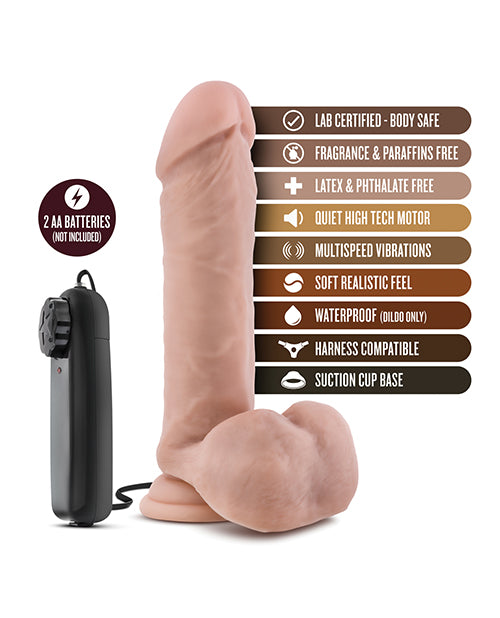 Coverboy 8 Inch Vibrating Realistic Dildo with Suction Cup and Remote