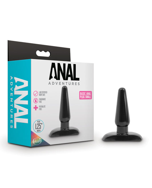 Anal Adventures Silicone Anal Plug Tapered Tip and Secure Neck for Beginner Comfort and Exploration