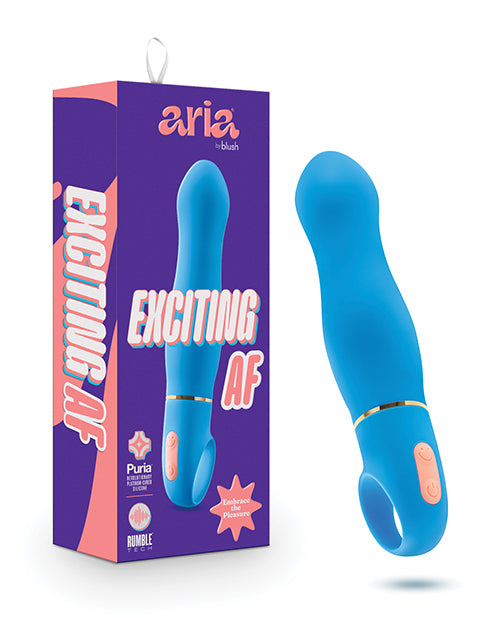 Aria Vibrators Blue G-Spot Vibrator RumbleTech Motor Easy-Grip Handle for Enhanced Stimulation