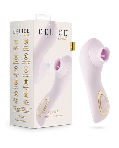 Delice Stimulator Suction Vibe with 5 Flutter Modes and UltraSilk Silicone for Intimate Stimulation