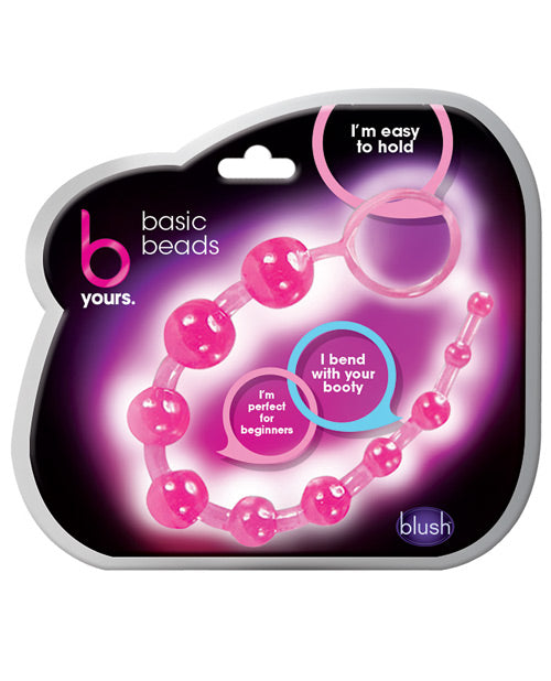 B Yours Anal Beads Flexible Pink Gradual Beads Loop Handle for Comfortable Anal Exploration