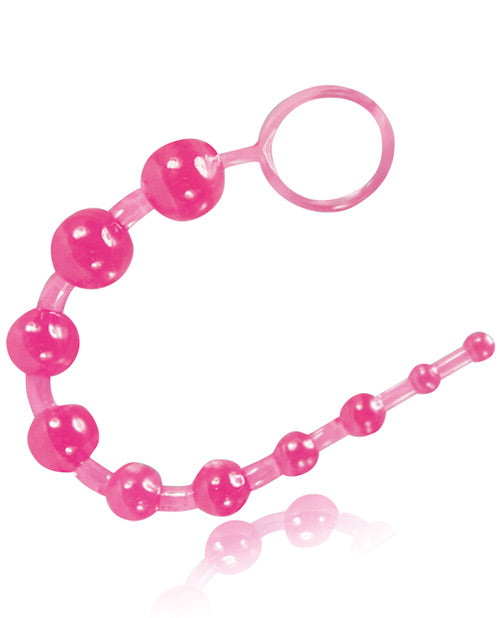 Blush B Yours Basic Anal Beads in Pink with Flexible Beads and Loop Handle