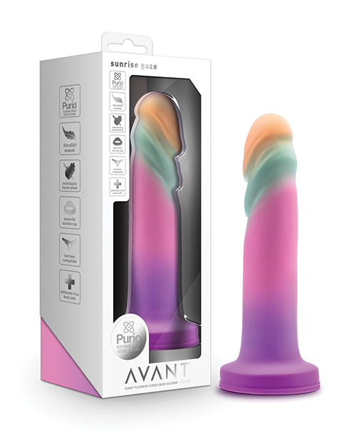 Avant Silicone Dildo Textured Wide Shaft Suction Cup for G-Spot and P-Spot Stimulation