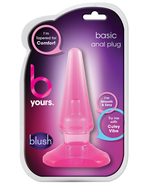 B Yours Anal Plug Pink Beginner-Friendly with Flared Base and Vibe Compatibility for Comfortable Exploration