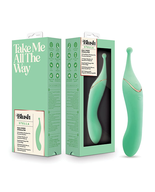 Blush Vibrating Wand Dual-Ended UltraSilk Silicone 10 Modes for Clitoral and G-Spot Stimulation