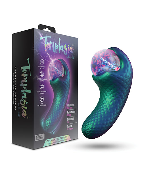 Temptasia Vibrator Enchanted Serpent with Plasma Globe and Dual Motors for Custom Intimate Stimulation