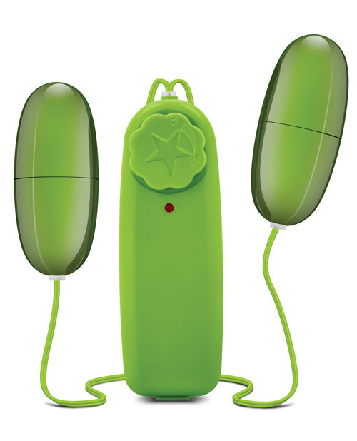 Double Pop Eggs Lime Stimulator with Dual Vibrating Bullets