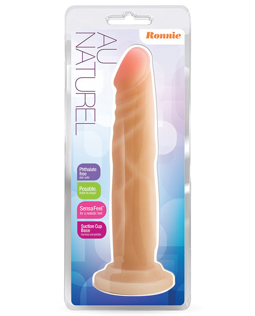 Au Naturel Dildo Flexible Sensa Feel Suction Cup Realistic Design for Versatile Adult Play