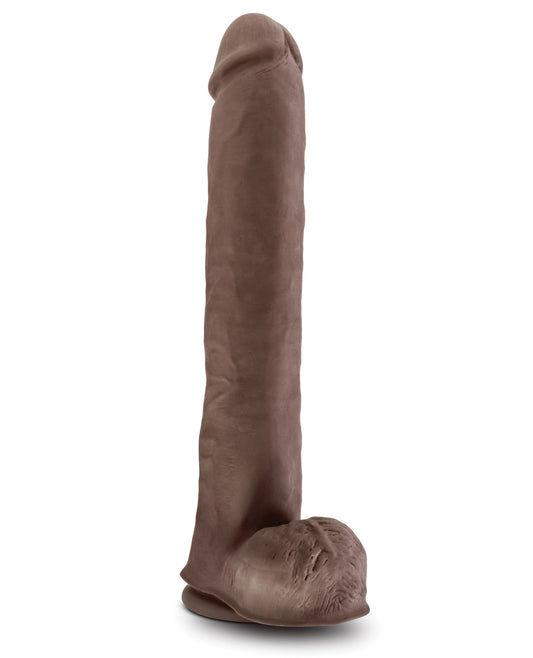 Au Naturel Daddy 14-Inch Dual Density Dong with Suction Cup in Chocolate
