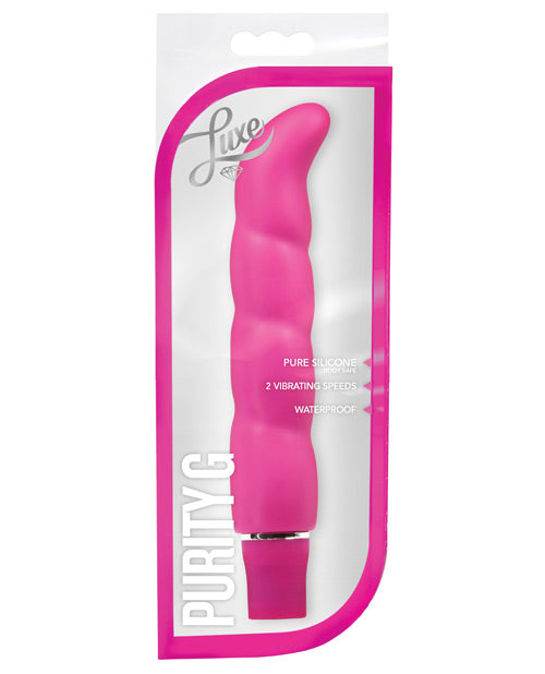 Luxe Vibrator Silicone G-Spot Spiral Texture Waterproof Design for Precise Stimulation