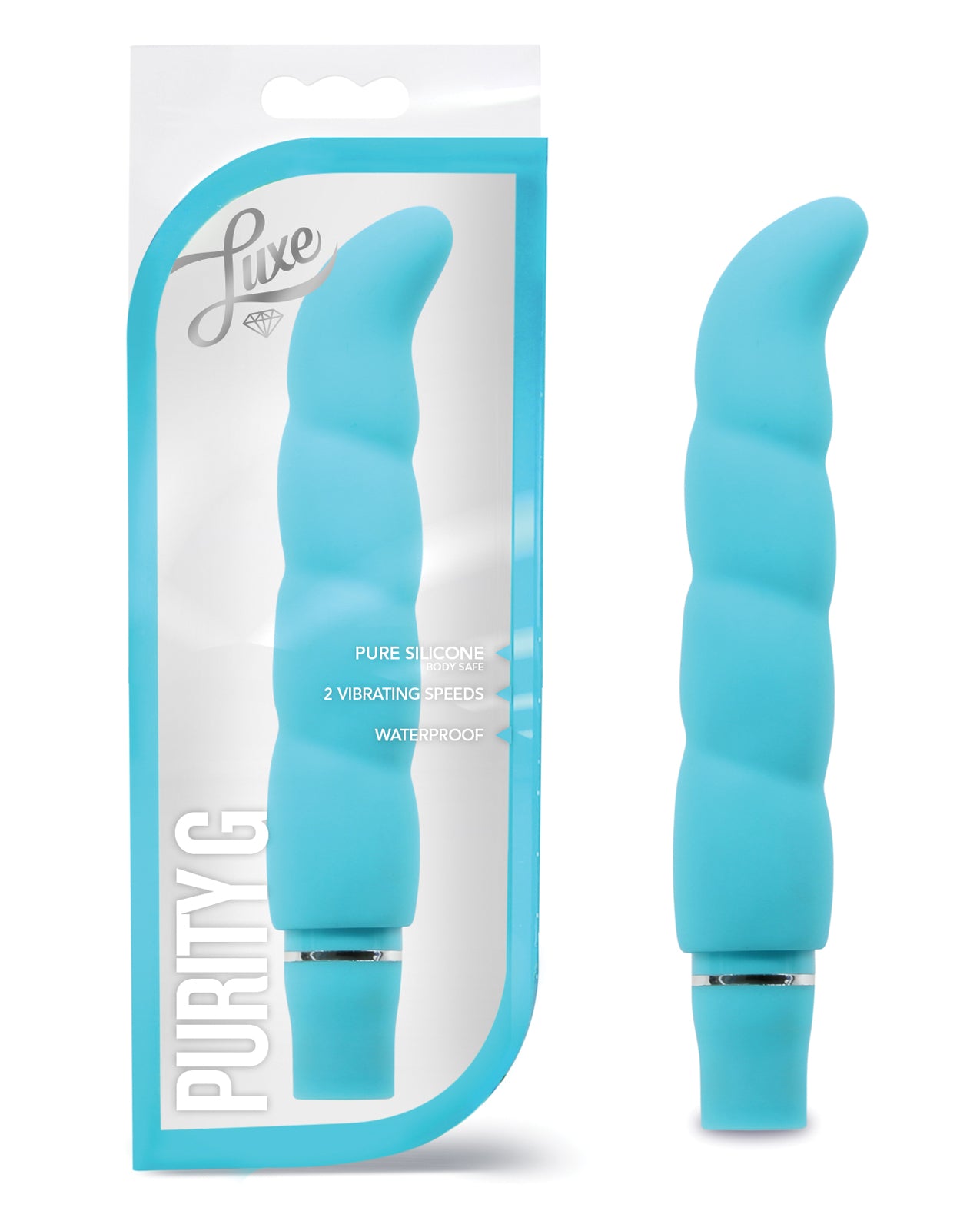 Luxe Vibrator Silicone G-spot Curve Spiral Texture Waterproof for Precise Stimulation
