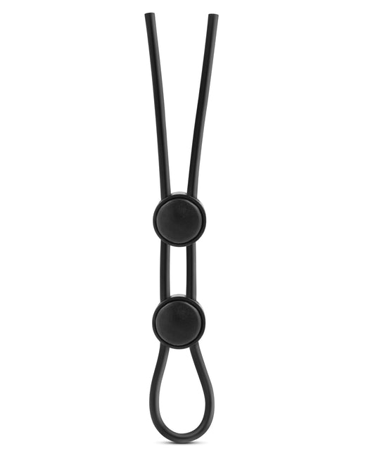 Blush Stay Hard Silicone Double Loop Cock Ring with Adjustable Lasso