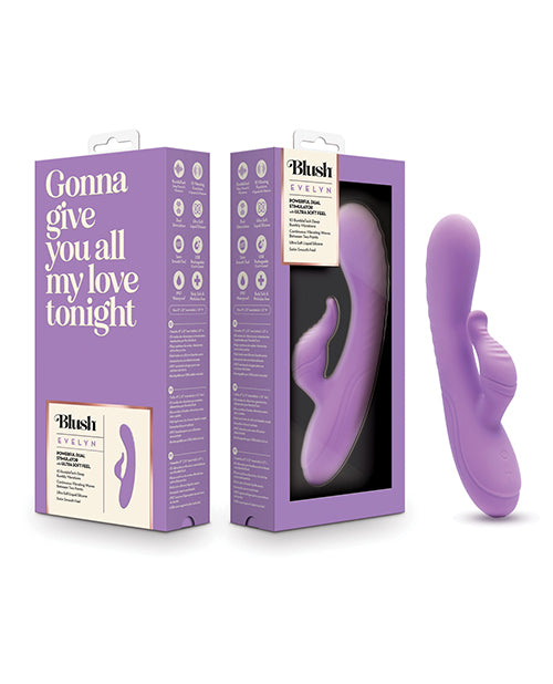 Blush Evelyn Rabbit Vibrator body-safe silicone dual stimulation waterproof design for pleasurable intimate experiences