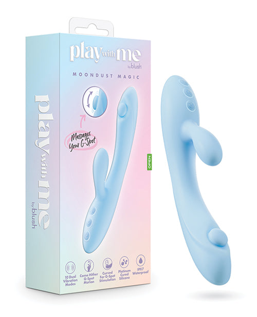 Play With Me Blue Rabbit Vibrator with Flexible Silicone Shaft and Waterproof Design for Dual Stimulation