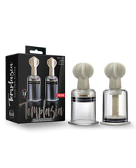 Temptasia Stimulators Clear Large Twist Suckers Adjustable Design for Clit and Nipple Sensitivity