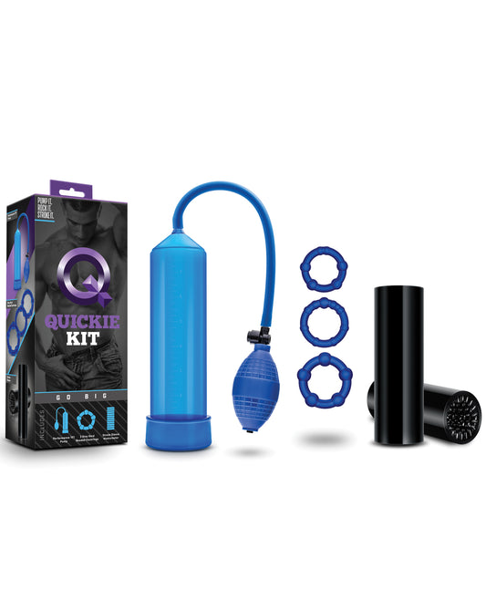 Quickie Kit Stimulators Squeeze Ball Pump Textured Stroke Sleeve Beaded Cock Rings for Enhanced Sensation and Support