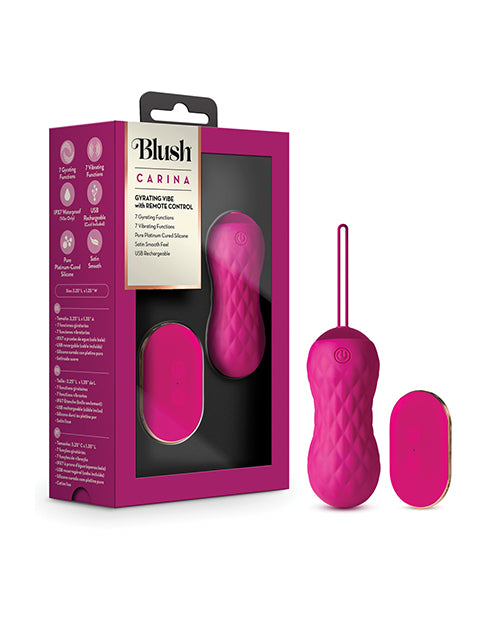 Blush Stimulators Carina Remote Controlled Bullet 7 Vibration Modes Pull Loop for Versatile Intimate Play