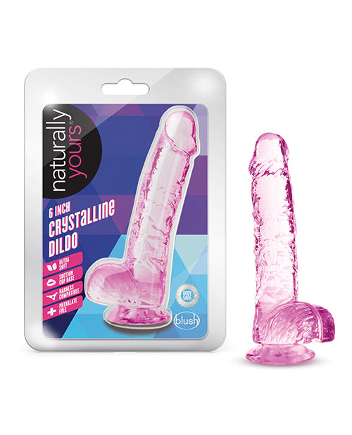 Naturally Yours Dildo Crystalline Hand-Sculpted Suction Base for Realistic Solo or Partner Play