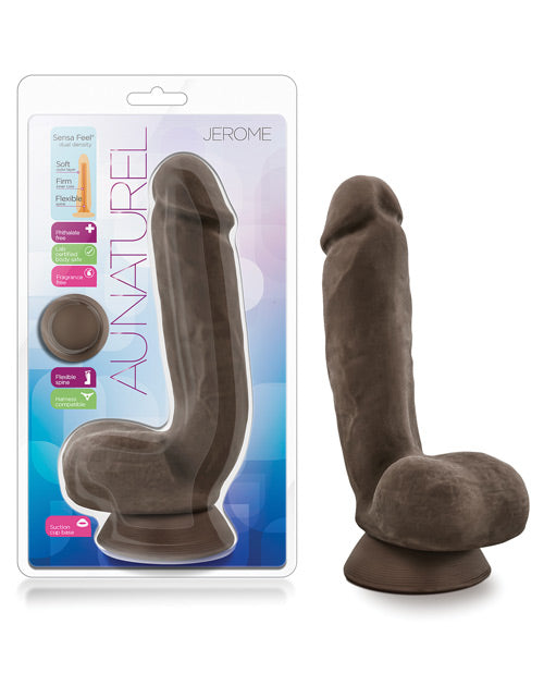 Au Naturel Dildo Dual Density Realistic Texture Suction Cup Base for Hands-Free Pleasure