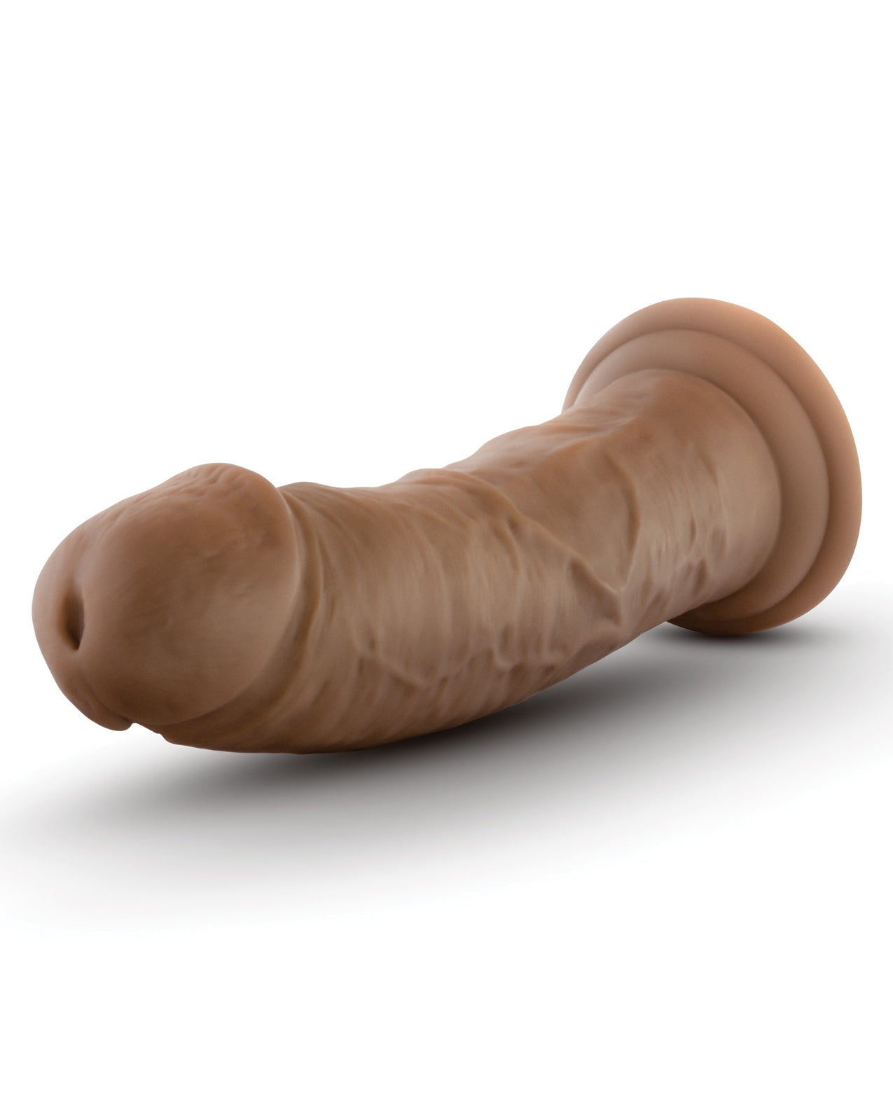 Au Naturel 8 Inch Realistic Dildo with Suction Cup and Dual Density - Mocha