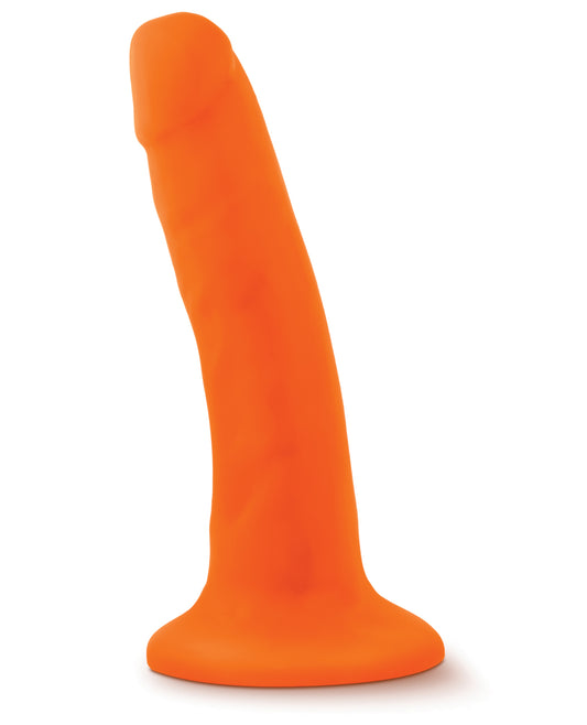 Neo Dual Density 6-Inch Dildo in Neon Orange with Suction Cup Base