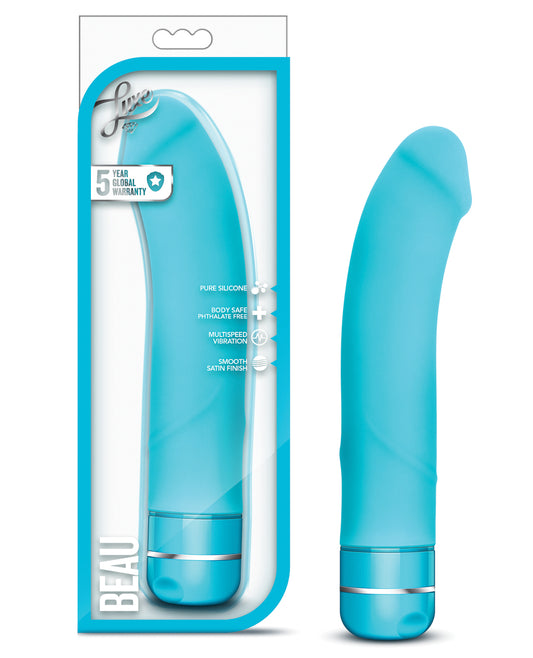 Luxe Vibrator Blue Contoured G-Spot Multi-Speed Control for Precise Stimulation