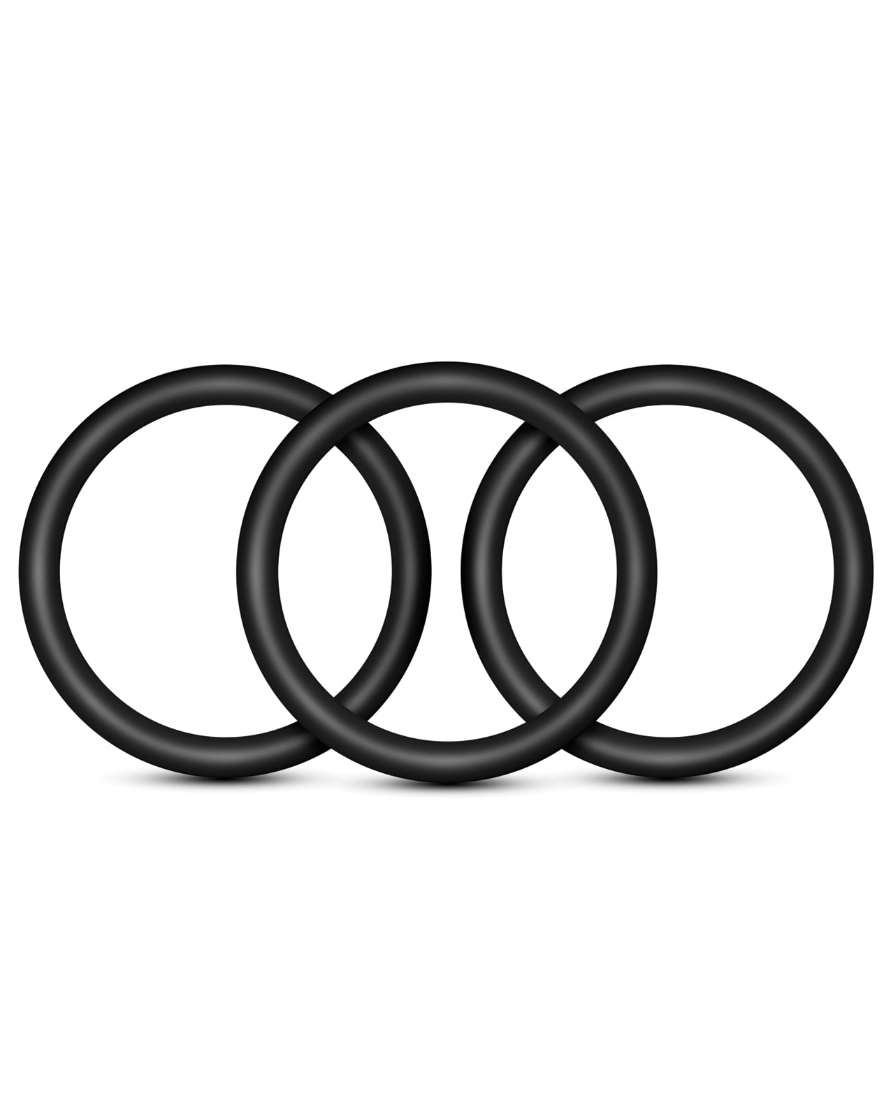 Black Large Silicone Cock Rings Set by Performance – Stretchy Male Enhancement Trio